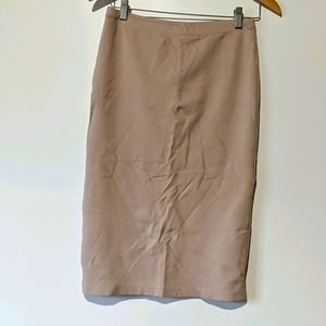 Beige pencil skirt